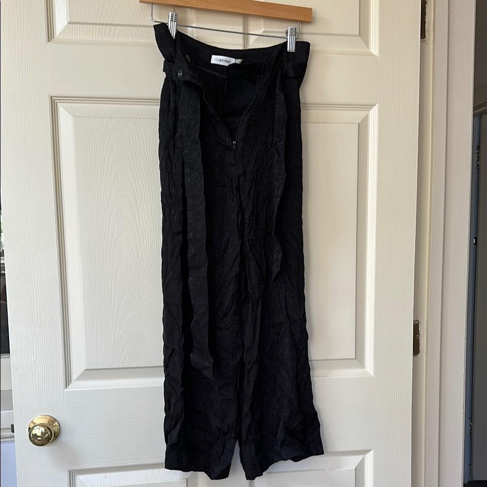 Calvin Klein Ankle Length Wide-Leg Pants